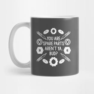 Spare Parts - White Text Mug